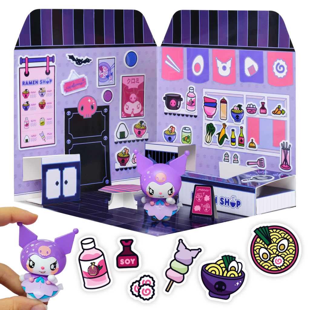 figuras hello kitty and friends sticker house casa de pegatinas kawaii foodcourt Comansi kuromi my melody Cinnamoroll keroppi Badtzmaru pompompurin kiki Lala